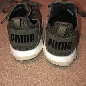 army green puma sneakers